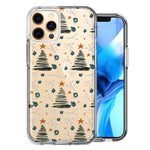 Apple iPhone 11 Pro Max Holiday Christmas Trees Design Double Layer Phone Case Cover