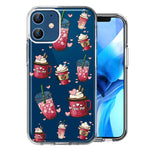 Apple iPhone 12 Coffee Lover Valentine's Hearts Pink Drink Latte Double Layer Phone Case Cover