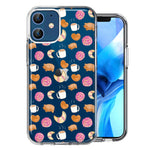 Apple iPhone 12 Mexican Pan Dulce Cafecito Coffee Concha Polka Dots Double Layer Phone Case Cover