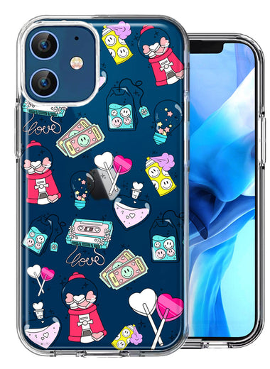 Apple iPhone 12 Valentine's Day Candy Feels like Love Hearts Double Layer Phone Case Cover