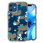 Apple iPhone 12 Cute Otter Design Double Layer Phone Case Cover