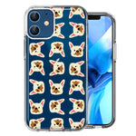 Apple iPhone 12 Frenchie Bulldog Polkadots Design Double Layer Phone Case Cover