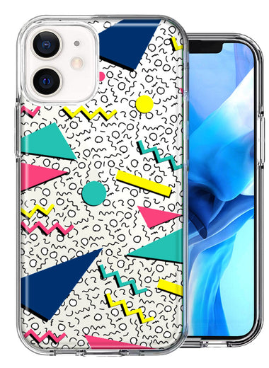 Apple iPhone 12 Mini 90's Swag Shapes Design Double Layer Phone Case Cover