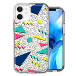 Apple iPhone 12 Mini 90's Swag Shapes Design Double Layer Phone Case Cover