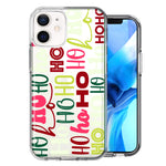 Apple iPhone 12 Christmas Santa Ho Ho Ho textagraphy Festive Holiday Double Layer Phone Case Cover