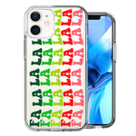 Apple iPhone 11 Deck The Halls Christmas Carol Falala Festive Lyric Vintage 70s Letters Double Layer Phone Case Cover