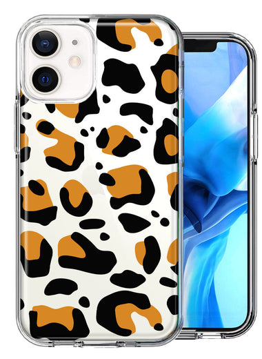Apple iPhone 12 Mini Classic Animal Wild Leopard Jaguar Print Double Layer Phone Case Cover