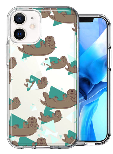 Apple iPhone 12 Mini Cute Otter Design Double Layer Phone Case Cover