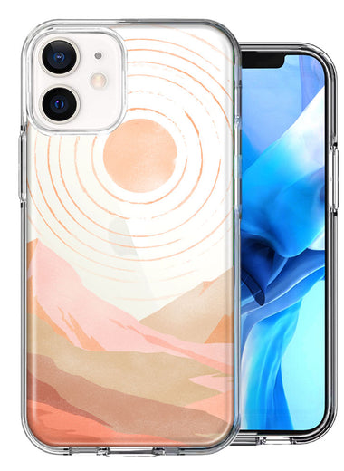 Apple iPhone 12 Mini Desert Mountains Design Double Layer Phone Case Cover
