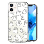 Apple iPhone 12 Halloween Spooky Ghost Design Double Layer Phone Case Cover