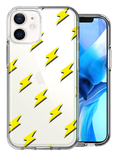 Apple iPhone 12 Mini Electric Lightning Bolts Design Double Layer Phone Case Cover