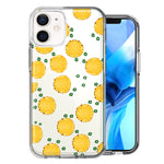 Apple iPhone 12 Mini Tropical Pineapples Polkadots Design Double Layer Phone Case Cover