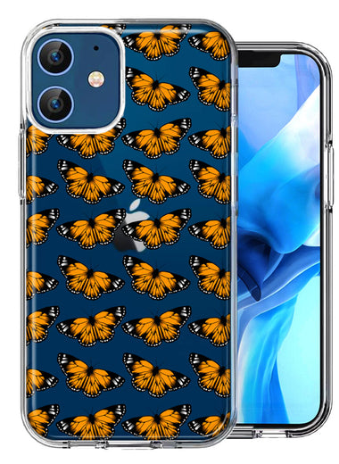 Apple iPhone 12 Monarch Butterflies Design Double Layer Phone Case Cover