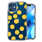 Apple iPhone 12 Tropical Pineapples Polkadots Design Double Layer Phone Case Cover