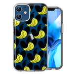 Apple iPhone 12 Tropical Bananas Design Double Layer Phone Case Cover