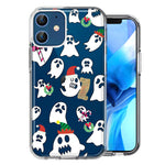Apple iPhone 12 Halloween Christmas Ghost Design Double Layer Phone Case Cover