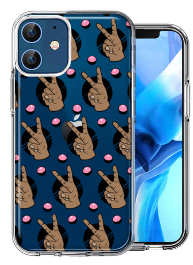 Apple iPhone 12 Peace for All Design Double Layer Phone Case Cover