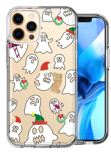 Apple iPhone 12 Pro Halloween Christmas Ghost Design Double Layer Phone Case Cover