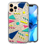 Apple iPhone 12 Pro Max 90's Swag Shapes Design Double Layer Phone Case Cover