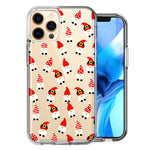 Apple iPhone 12 Pro Cute Red Christmas Holiday Santa Gnomes Design Double Layer Phone Case Cover