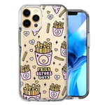 Apple iPhone 12 Pro Max Cute Valentine Pink Love Hearts Fries Before Guys Double Layer Phone Case Cover