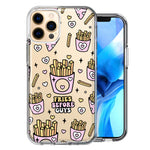 Apple iPhone 11 Pro Max Cute Valentine Pink Love Hearts Fries Before Guys Double Layer Phone Case Cover