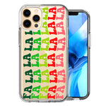 Apple iPhone 12 Pro Deck The Halls Christmas Carol Falala Festive Lyric Vintage 70s Letters Double Layer Phone Case Cover