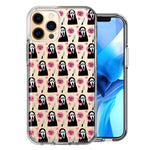Apple iPhone 11 Pro Pink Horror Valentine Character Ghostface Boyfriend Call Me Hearts Double Layer Phone Case Cover