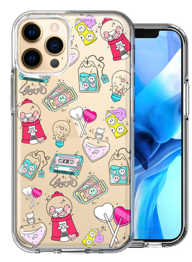 Apple iPhone 12 Pro Max Valentine's Day Candy Feels like Love Hearts Double Layer Phone Case Cover
