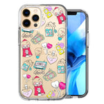 Apple iPhone 12 Pro Max Valentine's Day Candy Feels like Love Hearts Double Layer Phone Case Cover