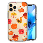 Apple iPhone 11 Pro Max Thanksgiving Autumn Fall Design Double Layer Phone Case Cover