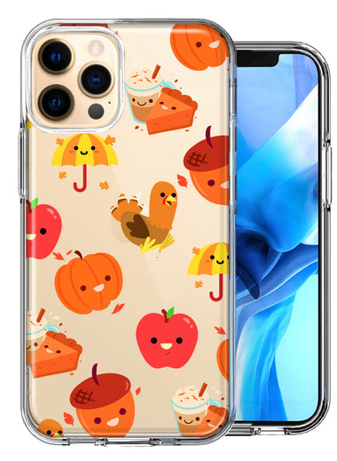 Apple iPhone 12 Pro Thanksgiving Autumn Fall Design Double Layer Phone Case Cover