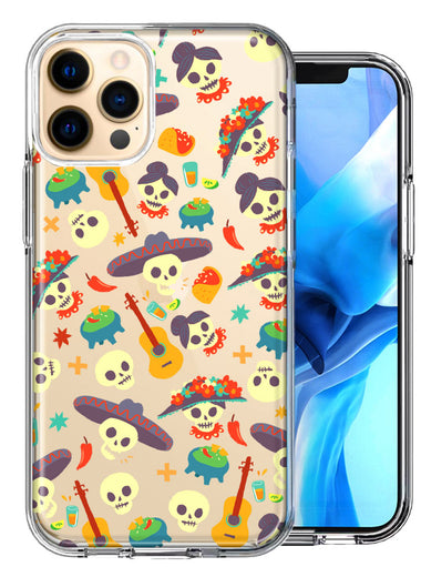 Apple iPhone 12 Pro Day of the Dead Design Double Layer Phone Case Cover