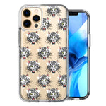 Apple iPhone 12 Pro Fierce Tiger Polkadots Design Double Layer Phone Case Cover