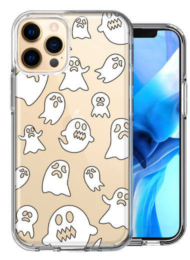 Apple iPhone 12 Pro Halloween Spooky Ghost Design Double Layer Phone Case Cover