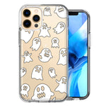 Apple iPhone 12 Pro Halloween Spooky Ghost Design Double Layer Phone Case Cover