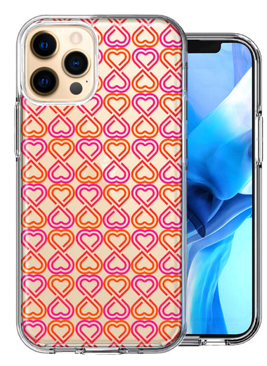 Apple iPhone 12 Pro Infinity Hearts Design Double Layer Phone Case Cover