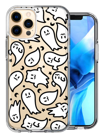 Apple iPhone 12 Pro Kawaii Manga Cute Halloween Ghosts Spirits Design Double Layer Phone Case Cover