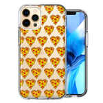 Apple iPhone 12 Pro Pizza Hearts Polka dots Design Double Layer Phone Case Cover