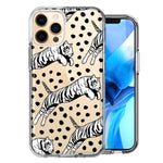 Apple iPhone 12 Pro Tiger Polkadots Design Double Layer Phone Case Cover