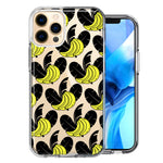 Apple iPhone 12 Pro Tropical Bananas Design Double Layer Phone Case Cover