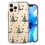 Apple iPhone 12 Pro Max Holiday Christmas Trees Design Double Layer Phone Case Cover