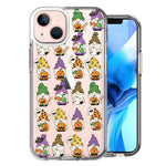 Apple iPhone 13 Spooky Halloween Gnomes Cute Characters Holiday Seasonal Pumpkins Candy Ghosts Double Layer Phone Case Cover
