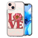 Apple iPhone 13 Mini Love Like Jesus Flower Text Christian Double Layer Phone Case Cover