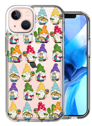 Apple iPhone 14 Plus Cinco De Mayo Party Cute Gnomes Mexico Tacos Fiesta Double Layer Phone Case Cover