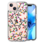 Apple iPhone 13 Mini Colorful Nostalgic Vintage Christmas Holiday Winter String Lights Design Double Layer Phone Case Cover