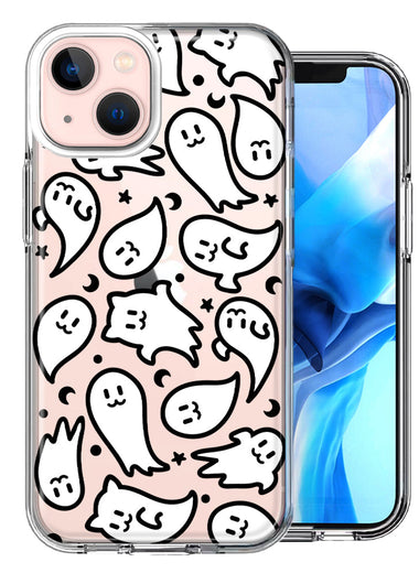 Apple iPhone 14 Plus Kawaii Manga Cute Halloween Ghosts Spirits Design Double Layer Phone Case Cover