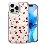 Apple iPhone 13 Pro Cute Red Christmas Holiday Santa Gnomes Design Double Layer Phone Case Cover