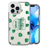 Apple iPhone 13 Pro Plant Mama Houseplant Lover Monstera Tropical Leaf Green Design Double Layer Phone Case Cover