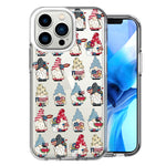Apple iPhone 12 Pro USA Fourth Of July American Summer Cute Gnomes Patriotic Parade Double Layer Phone Case Cover